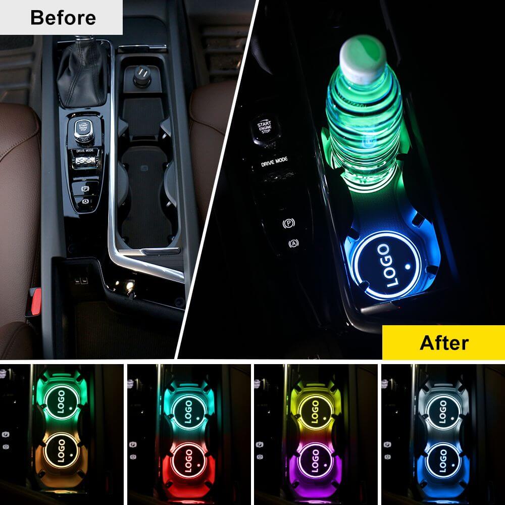 LED Car Cup Holder Coaster - Luxcarkits